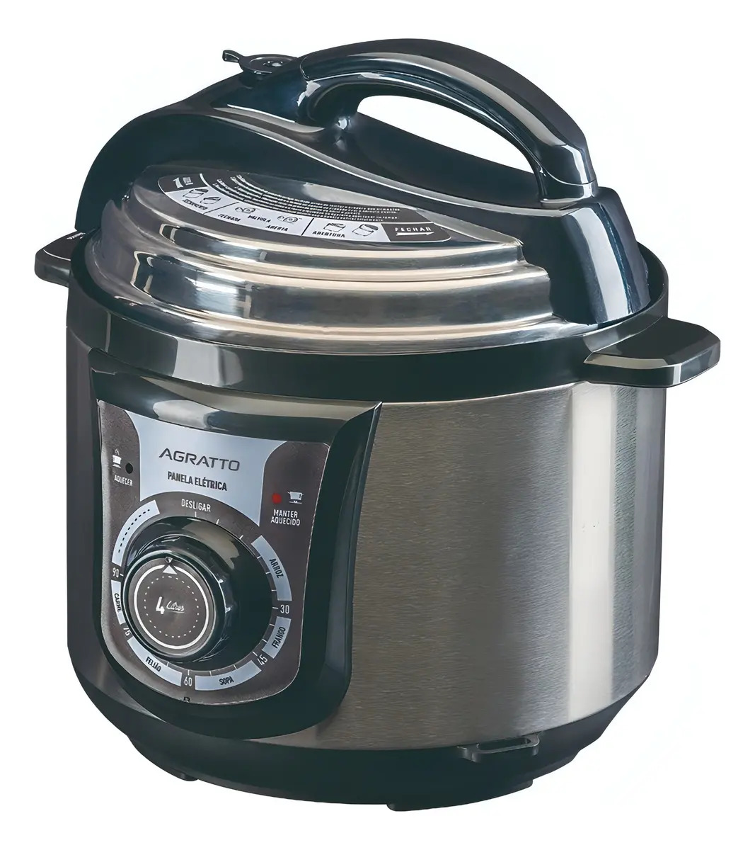 Panela de Pressão Elétrica PE 4L Inox