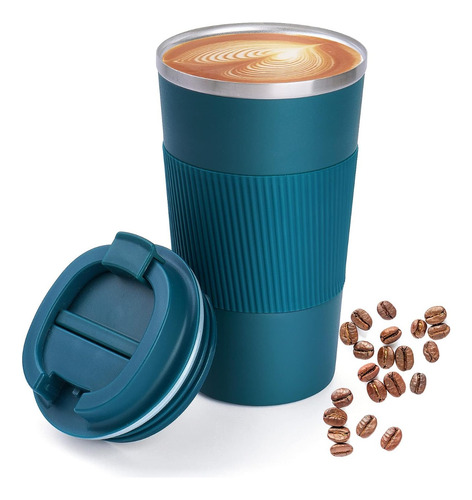 Termos Para Cafe Inoxidable 510 Ml Con Protector De Silicona
