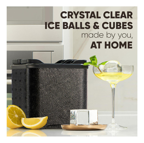 Berlinzo Clear Ice Cube Maker Molde Combo 2+2 Cubos Y Bolas