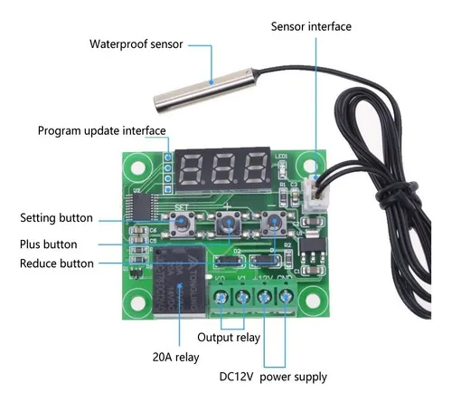Termostato Digital 12v Incubadora Control Temperatura W1209