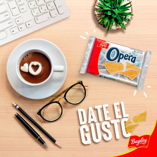 Imagen 4 de 6 de Obleas Opera Rellenas Sabor Naranja Bagley - Mejor Precio