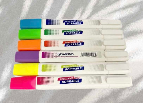Imagen 8 de 8 de Colección Marcatextos Borrable Sabonis -6 Diferentes Colores