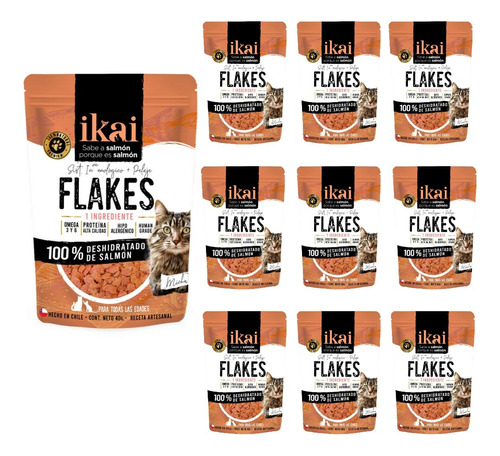 Pack De 10 Flakes Para Gatos