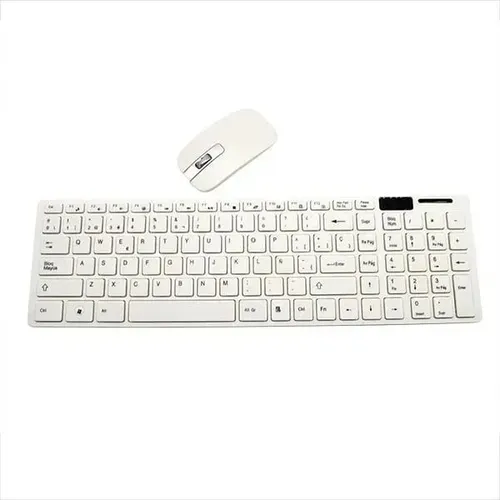 Combo Teclado Mouse Inalambrico Blanco