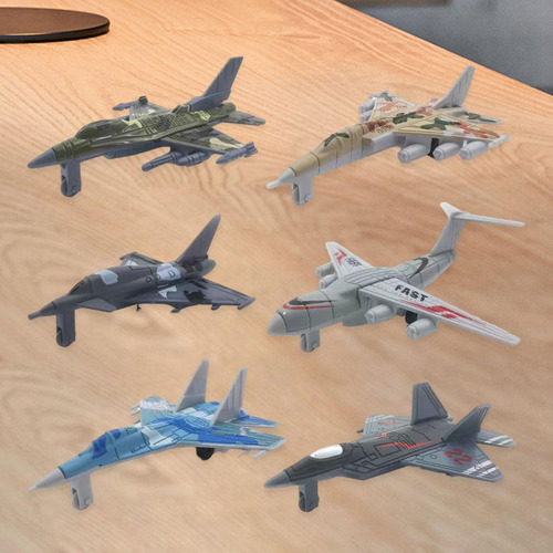 6 Piezas De Aviones De De Aleación, Simulación De