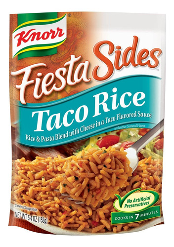 Knorr Fiesta Lados: Taco Arroz (pack De 4) 5,4 oz Bolsas