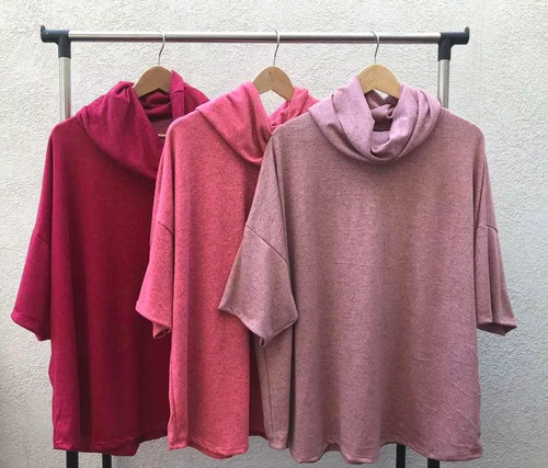 Aurojul-poleron Sweater Lanilla  Tipo Poncho Oversize-khoka