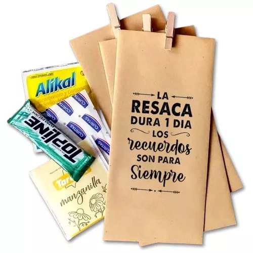 Kit anti resaca en bolsa de tela