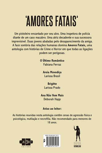 Amores Fatais, De Fabiana Prado; Ferraz. Editora Avec, Capa Mole Em Português