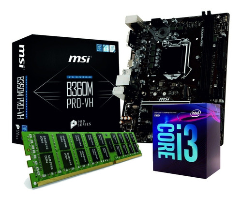 Combo Actualización Intel Core I3 8100 + B360m Pro Vh + 4gb 