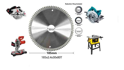 Disco Para Sierra 7-1/4 80 Dientes Americano Corte Perfecto