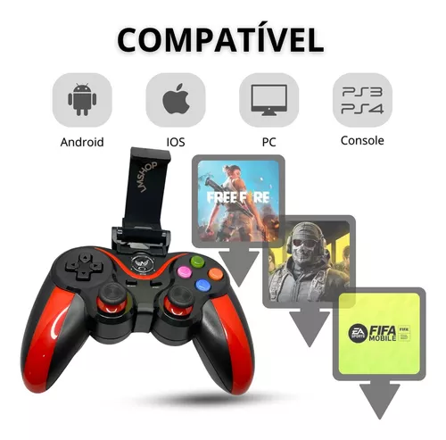 Controle Celular Joystick Bluetooth Pc Ps3 Ps4 Android Jogos