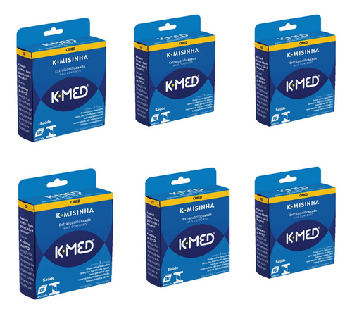 Cimed K-misinha Extra Lubrificada Contém 3 Unidades Kit 6 Un