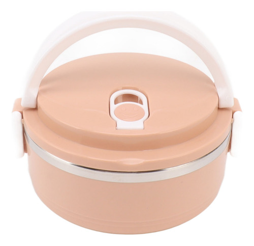 Isolamento De Recipiente De Almoço Rosa, Aço Inoxidável, Sil