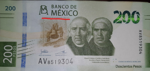 Billetes De 200 Pesos Serie A 25 Aniversario | MercadoLibre Billetes De 200 Pesos Serie A 25 Aniversario | MercadoLibre