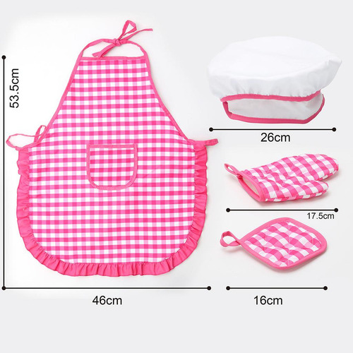 Juego De Gorro De Cocinero Y Guantes Para Niños, 2 Juegos