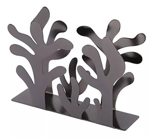 Servilletero de mesa con diseño de árbol de metal negro/dispensador de  pañuelos independiente, para encimeras de cocina, mesa de comedor, uso en