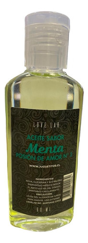 Aceite Lubricante Para Masajes Afrodisiaco Menta 60 Ml