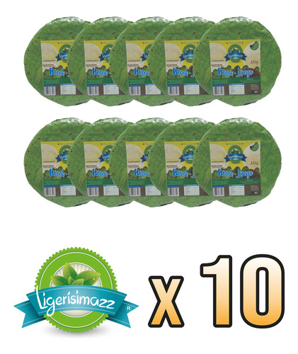 Pack 10 Tortillas De Nopal-linaza Con Vegetales 350g Premium