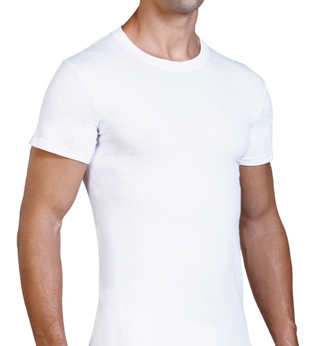 Pack 3 Playera Camiseta Ropa Interior Hombre Blanca Algodon