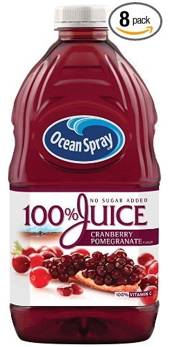 Ocean Spray 100% Jugo De Granada Cranberry, 60 Botellas Onza