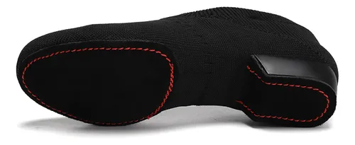 Zapatos De Salón De Práctica De Salsa De Punto Elásticos Cru