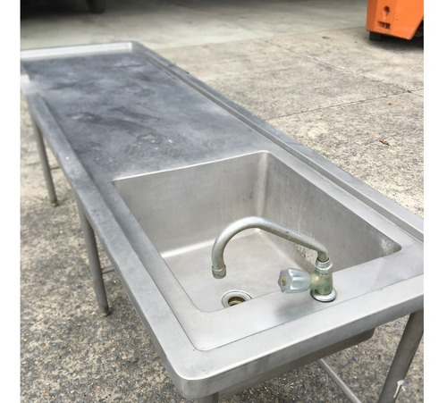 Bancada De Lavagem 1 Cuba Inox 2,30x0,70 X0,85