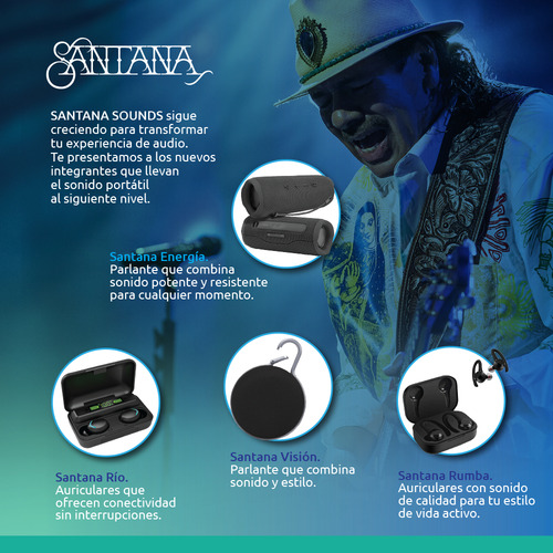 Auriculares Portatil Santana Rumba By Carlos Santana