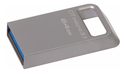 Pendrive Kingston DataTraveler Micro 3.1 DTMC3 64GB 3.2 Gen 1 prateado