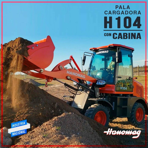 Pala Cargadora Hanomag H104 C/ Cabina Nueva 4x4 Articulada