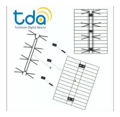 Imagen 2 de 3 de Antena Tv Digital Hd Tipo Parrilla + Balun