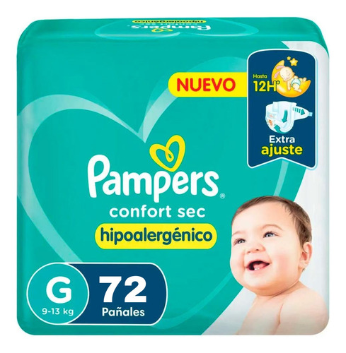 Pampers Confort Sec Hipoalergenico Gx72