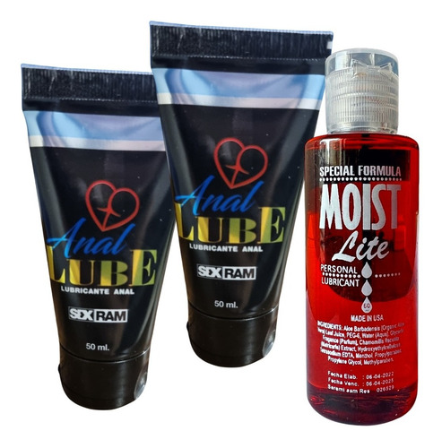 Pack X3 Gel Intimo Lubricante Dilatador Anal Mas Chocolate