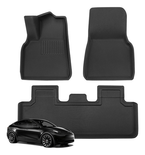 Juego De Tapetes Para Piso Motiback 3 Pcs Tesla Model Y