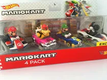 Comprar Hot Wheels Mariokart Pack 4 Mario\u002Fbowser\u002Fluigi\u002Fblack Yoshi