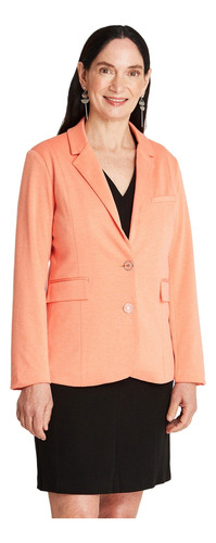 Blazer Dos Botones Con Bolsillo - Naranja