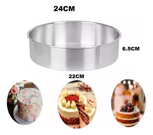 Molde Para Mini Pastel Chese Flan Cake Reposteria Pan 24cm