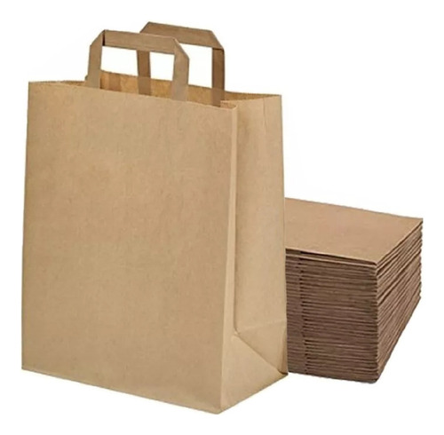 Bolsas De Papel Madera Kraft 45x15x48 Con Manija X50u