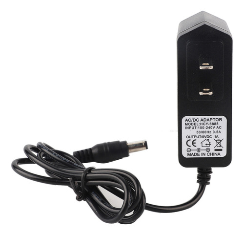 Adaptador De Corriente De Cargador De Pared Dc 9v 1a 1000ma