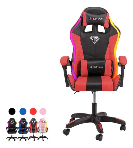 Silla Gamer Reclinable Ergonomica Escritorio Con Luz Led