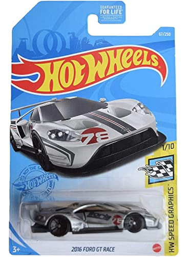 Hot Wheels 2016 Ford Gt Race, [plata] 67/250 Speed