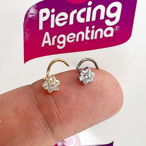 Imagen 2 de 2 de Piercing Nariz Flor 5.5 Titanio Astm Piercing Argentina®