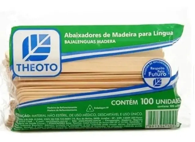 Abaixador De Língua Pacote C/ 100 un. serve para depilação