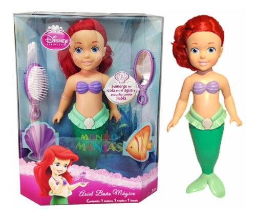 Muñeca La Sirenita Ariel Baño Magico Disney Mundo Manias