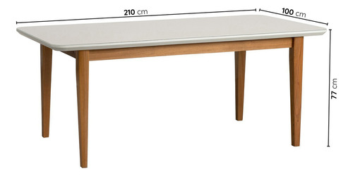 Mesa De Jantar 8 Lugares 210cm CabeCasa MadeiraMadeira