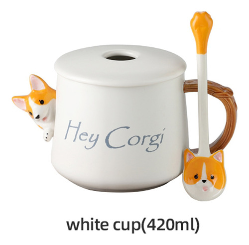 400-500ml 3d Corgi Taza De Cerámica Patrón De Perro Taza