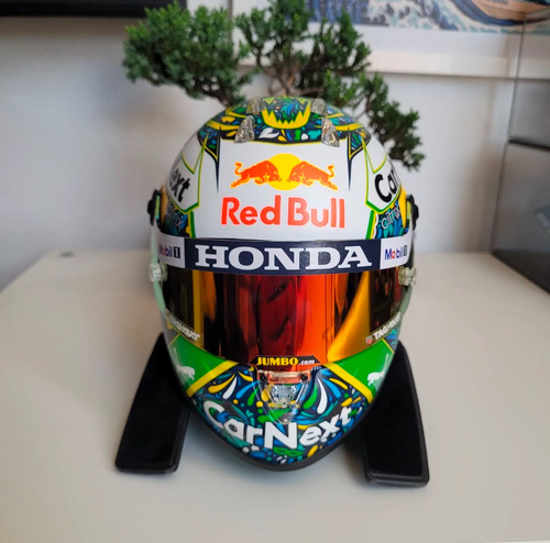 Mini Helmet Casco 1/2 Max Verstappen Brasil 2021 Red Bull (Usado)