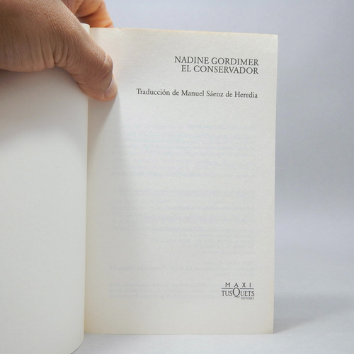 El Conserador Nadine Gordimer Tusquets Editores 2010 R3