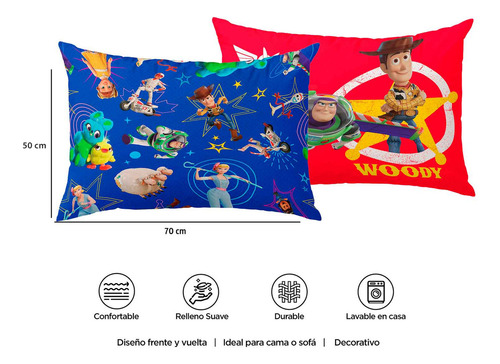 Almohada 70x50 Cm Toy Story Estilo - Providencia Color Azul