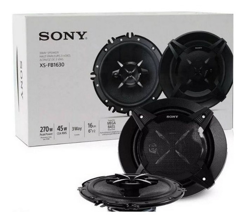 Bocinas Sony 6.5 PuLG Coaxial Megabass 3 Vías 270w Xs-fb1630